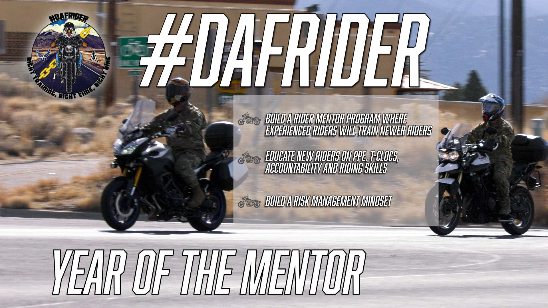 Military motorcycle riders - year of the mentor